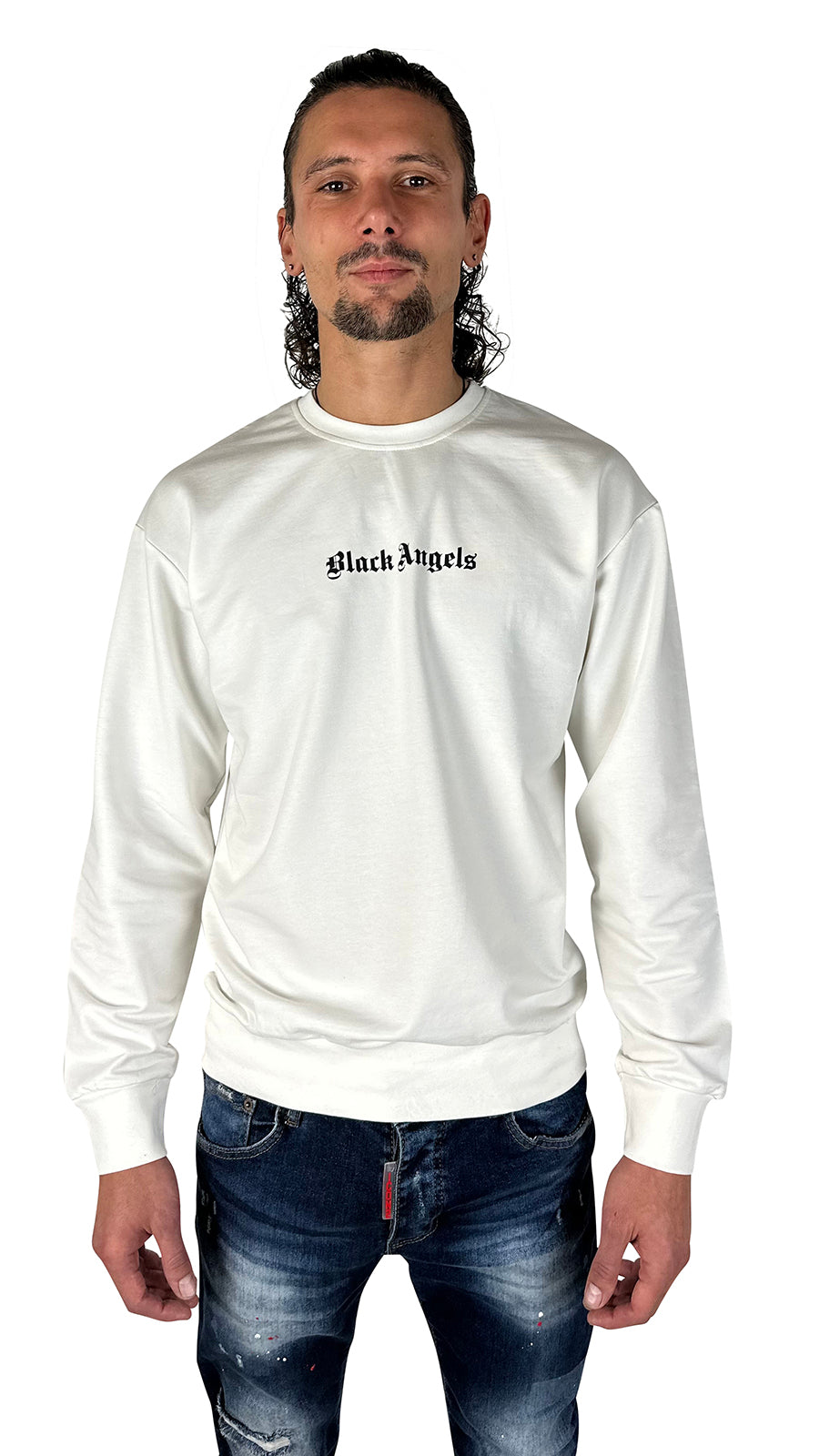 THE BLACK ANGELS SWEATER - WHITE