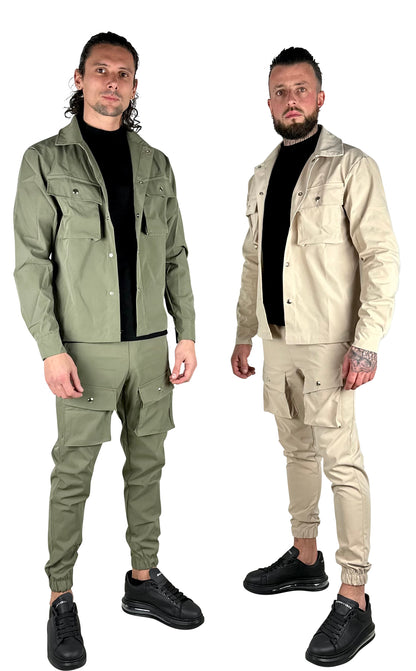 THE MIKES CARGO TRACK SUIT - GREEN - Mike&