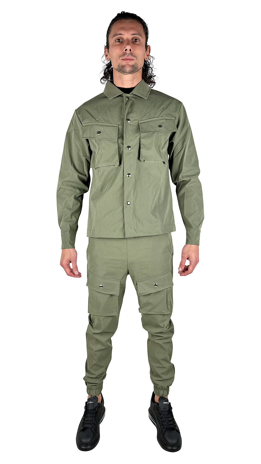 THE MIKES CARGO TRACK SUIT - GREEN